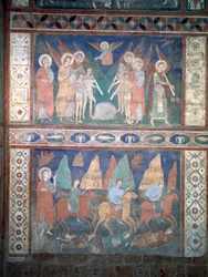Anges musiciens et la fuite en Égypte